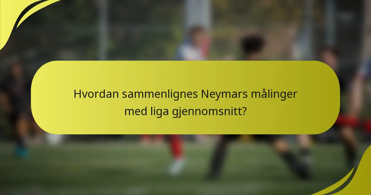 Hvordan sammenlignes Neymars målinger med liga gjennomsnitt?